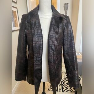 Y2K vegan snake skin blazer